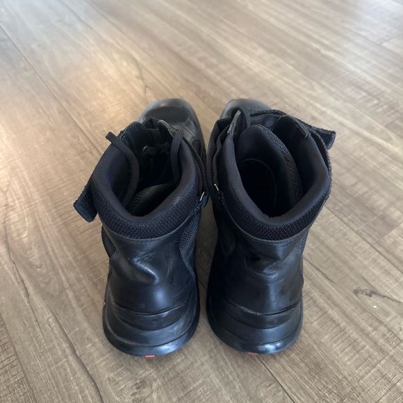 Prada Black Leather Boots with Velcro Strap - Picture 4 of 11